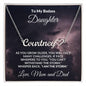 Daughter Personalized Name with Heart Script Necklace - Mallard Moon Gift Shop