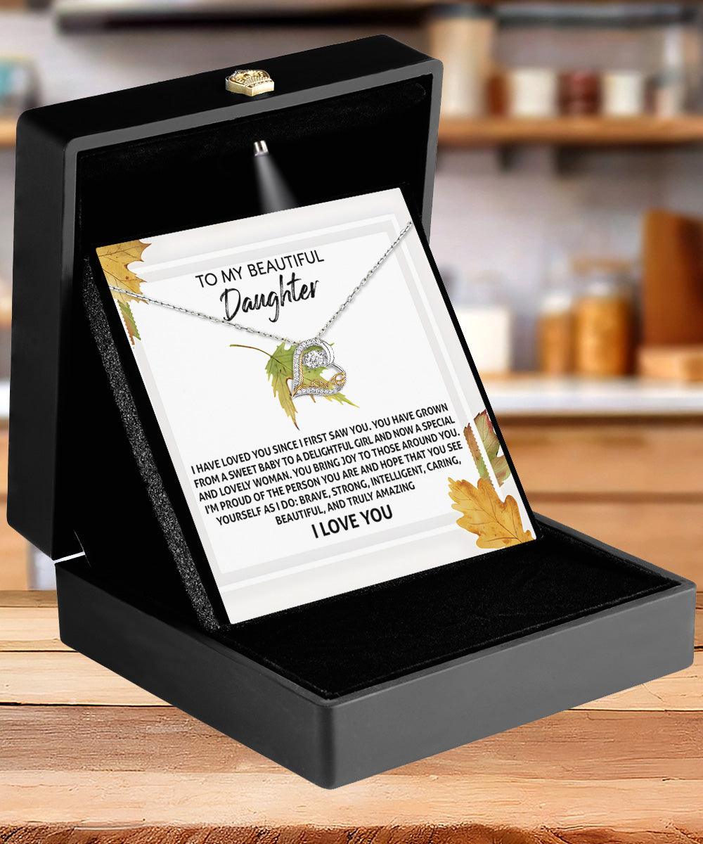 Daughter Birthday, Graduation, Christmas Gift - See Yourself - Love Dancing Heart Pendant Necklace - Mallard Moon Gift Shop