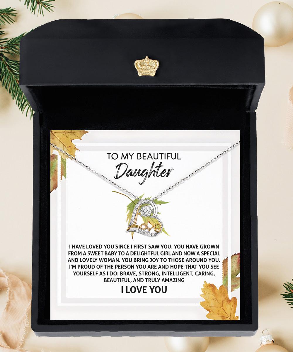 Daughter Birthday, Graduation, Christmas Gift - See Yourself - Love Dancing Heart Pendant Necklace - Mallard Moon Gift Shop