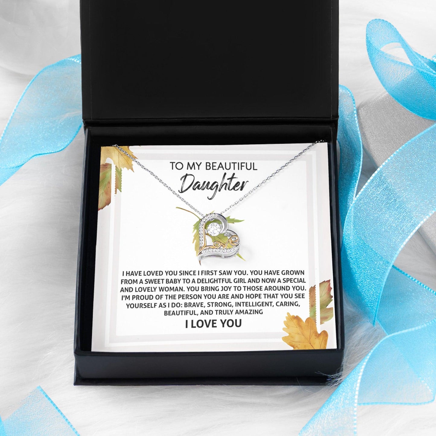 Daughter Birthday, Graduation, Christmas Gift - See Yourself - Love Dancing Heart Pendant Necklace - Mallard Moon Gift Shop