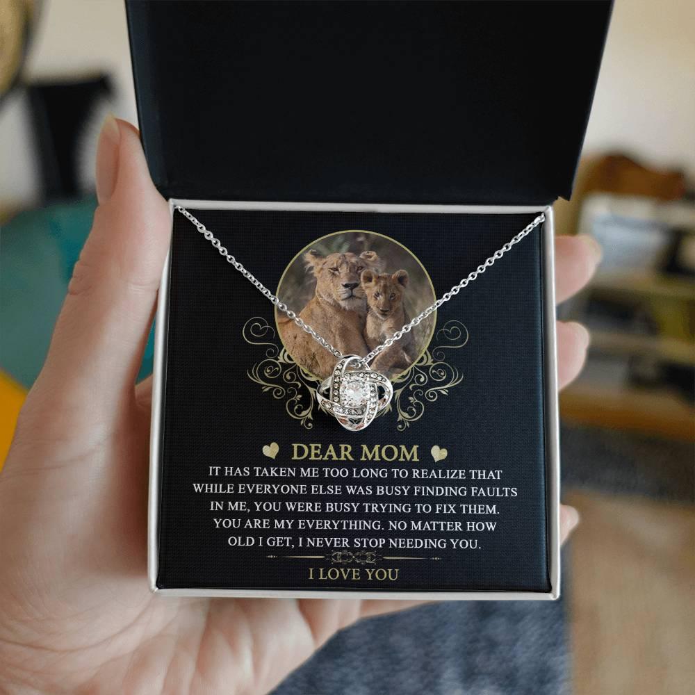 Dear Mom You are My Everything Love Knot Necklace - Mallard Moon Gift Shop