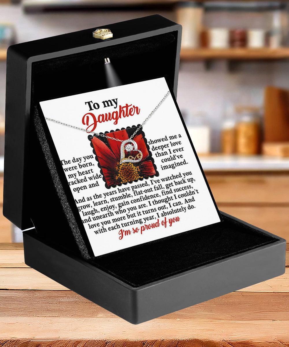 Daughter Birthday, Graduation, Christmas Inspirational Gift  - A Deeper Love - Love Dancing Heart Pendant Necklace - Mallard Moon Gift Shop