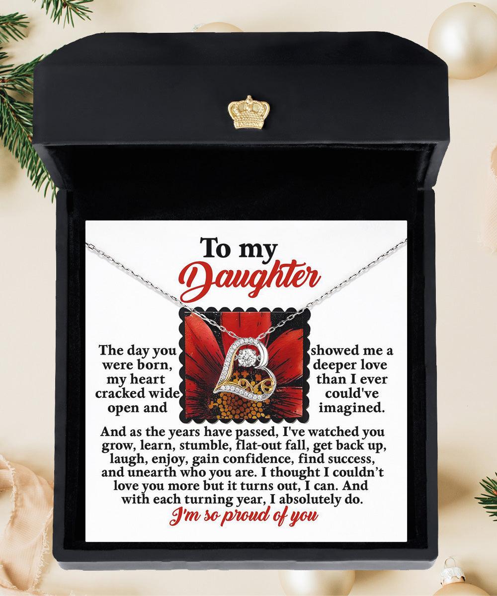 Daughter Birthday, Graduation, Christmas Inspirational Gift  - A Deeper Love - Love Dancing Heart Pendant Necklace - Mallard Moon Gift Shop