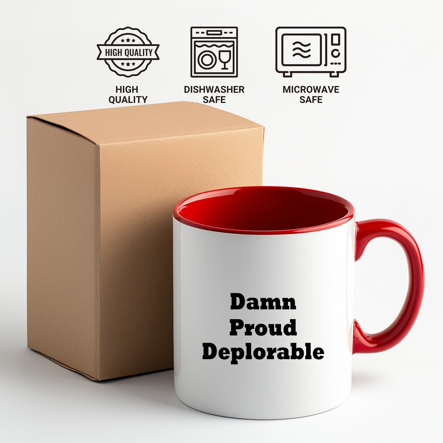 Damn Proud, Deplorable Coffee Mug President Trump MAGA Gift - Mallard Moon Gift Shop