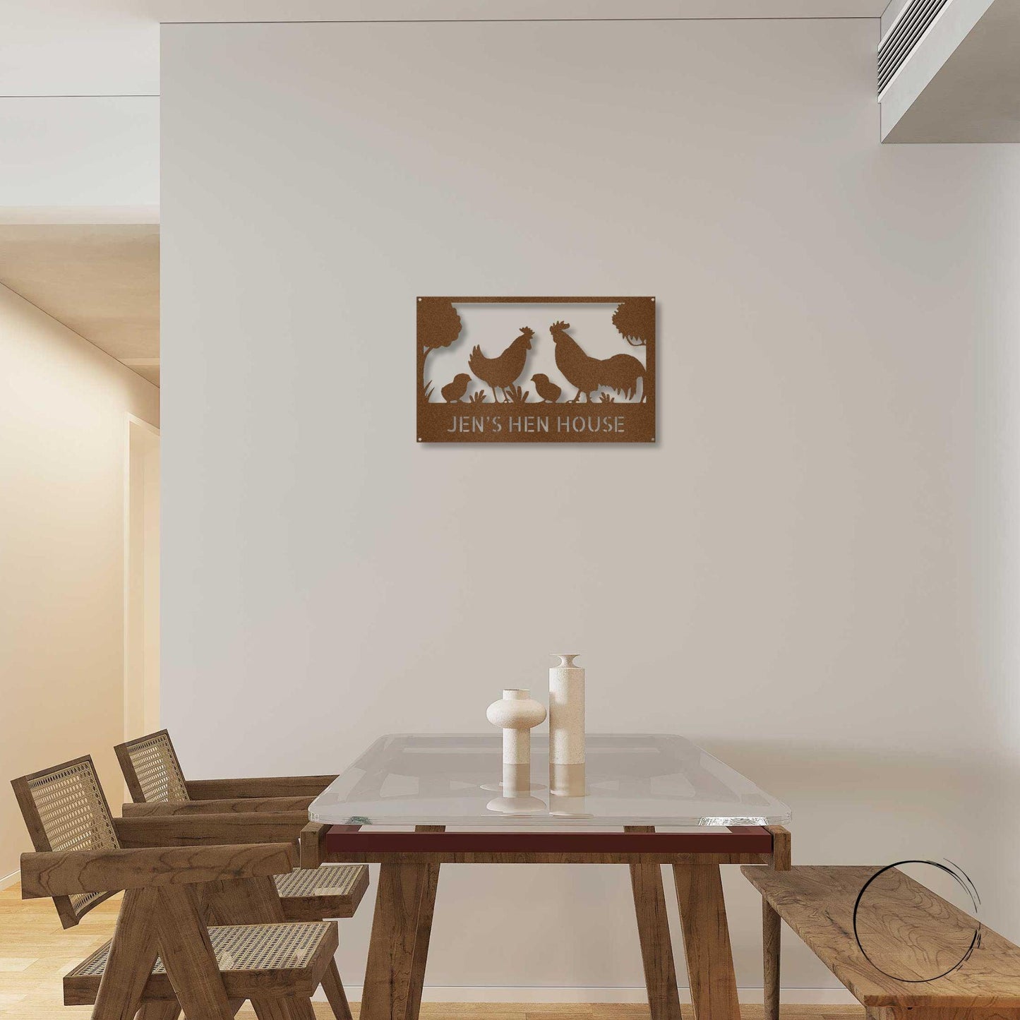 Personalized Hen House Metal Wall Art: Celebrate Your Coop with Style - Mallard Moon Gift Shop