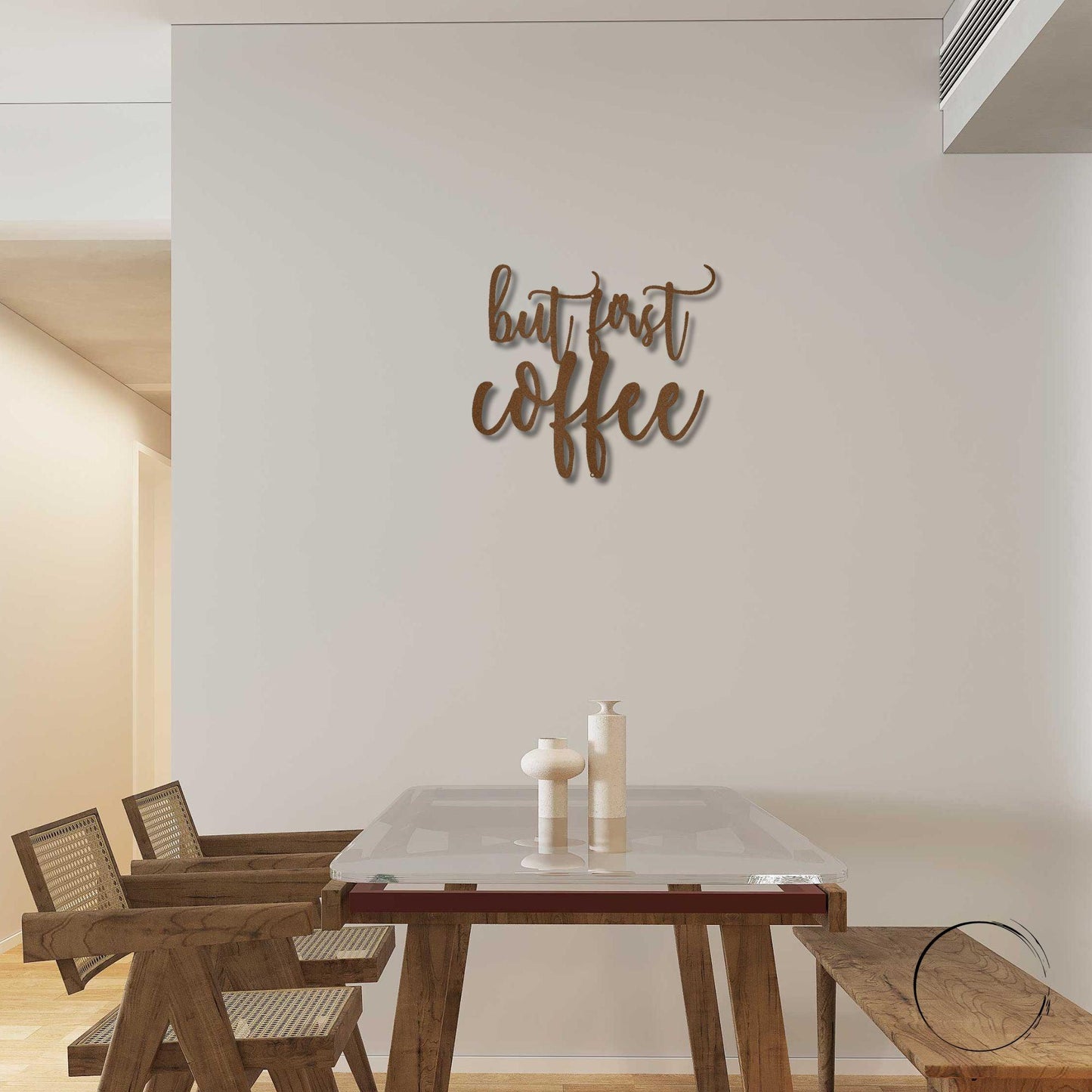 But First Coffee Quote Indoor Outdoor Steel Wall Sign Metal Art - Mallard Moon Gift Shop