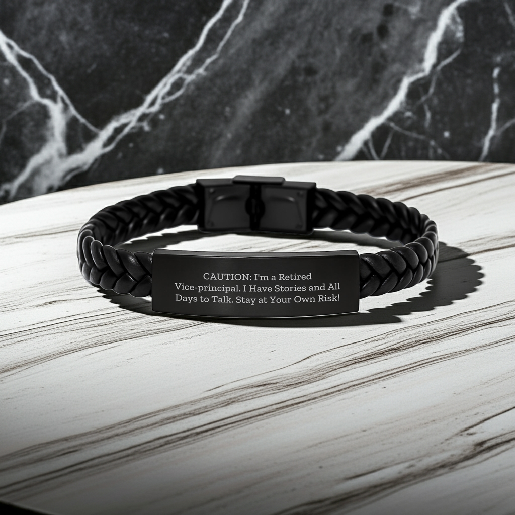 Funny Vice-principal Gifts: Interlaced Leather Bracelet for Him or Her, With Stories to Share and Memorable Days - Gifts from Friends, Family, or Coworkers