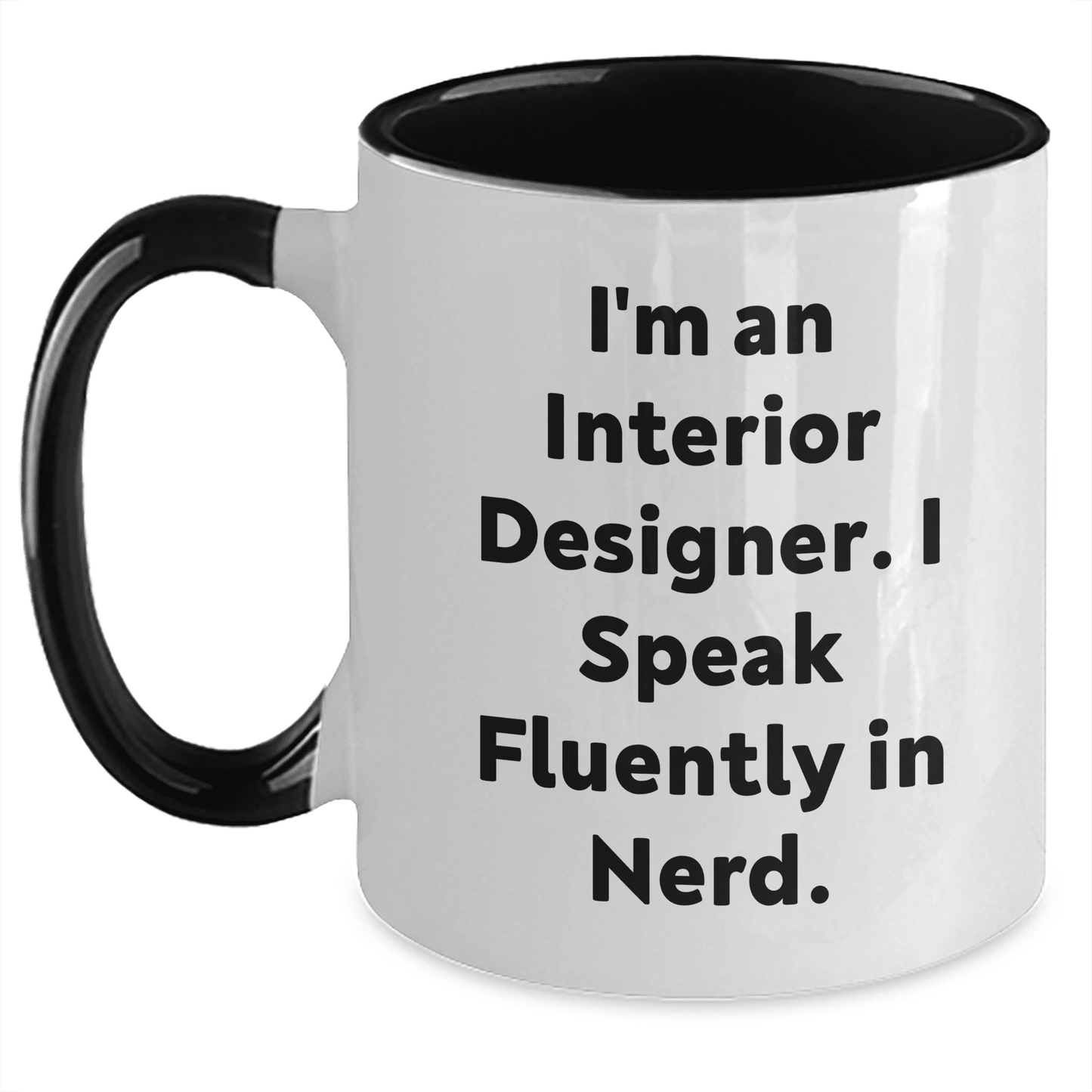 Funny Interior Designer Gifts I Speak Fluently In genius Two Tone Coffee Mug for Mom Interior Designer's Day Unique Gifts from Dad to Mom - Mallard Moon Gift Shop