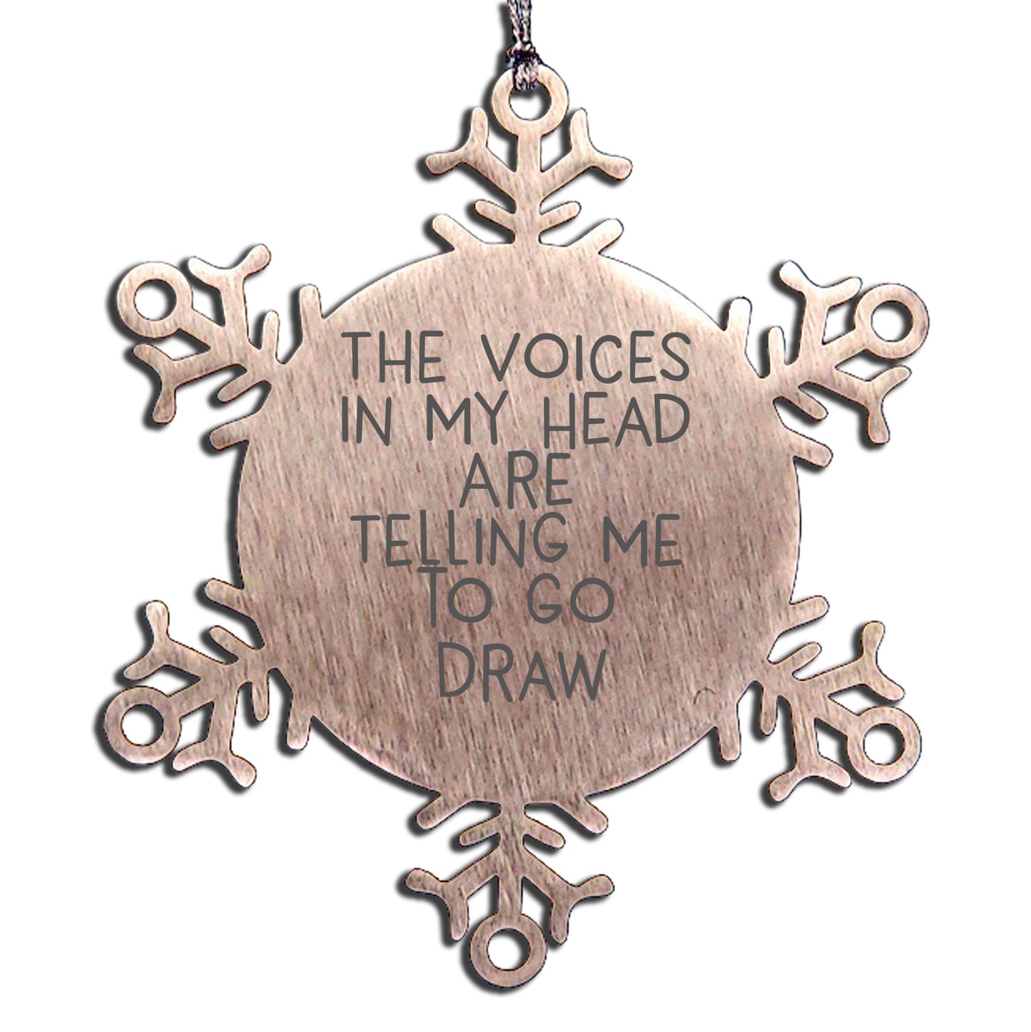 Funny Drawing Inspiration Snowflake Ornament Gifts for Artists Merry Christmas Unique Gifts from You to The Creative Soul in Your Life