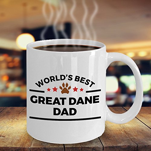 Spring Pet Products World's Best Great Dane Dad - Funny Great Dane Lover White Ceramic Mug, Gift for Dog Moms, Dads, and Pet Parents - Mallard Moon Gift Shop