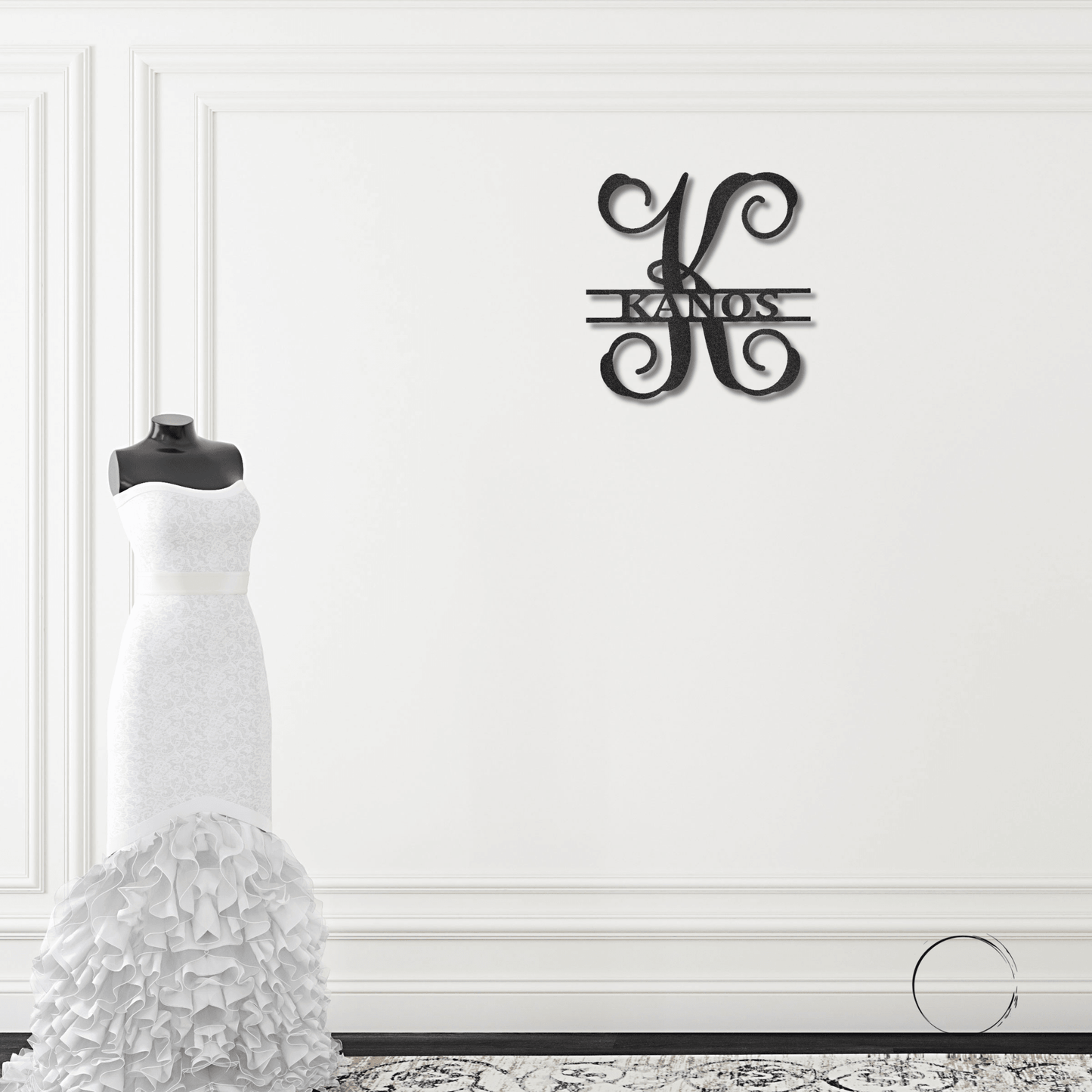 Family Name and Initial Personalized Metal Art Wall Sign - Mallard Moon Gift Shop