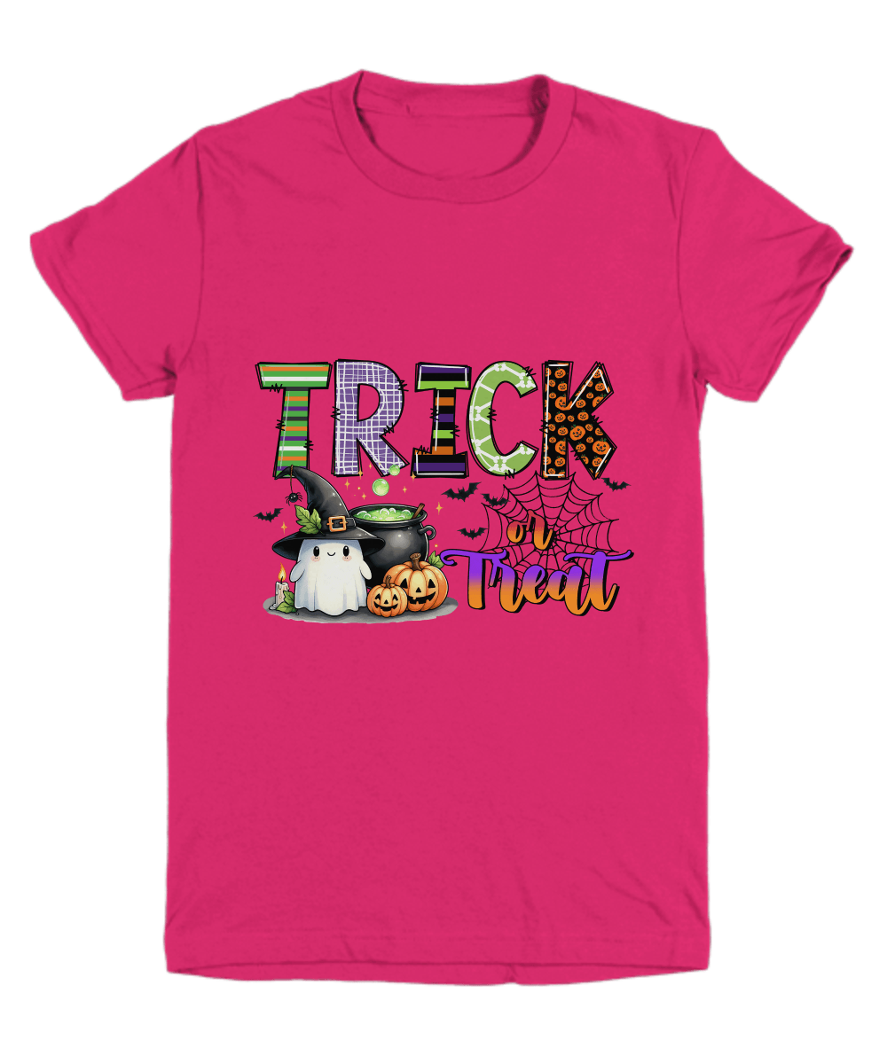 Halloween Trick or Treat Ghost Youth Tee Shirt - Mallard Moon Gift Shop