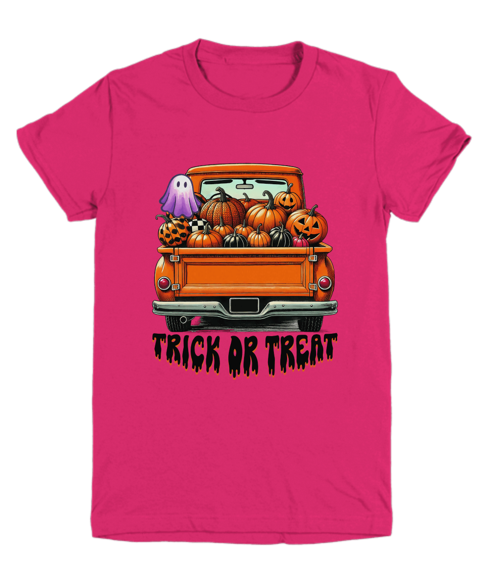 Halloween Trick or Treat Truck of Pumpkins  Youth Tee Shirt - Mallard Moon Gift Shop