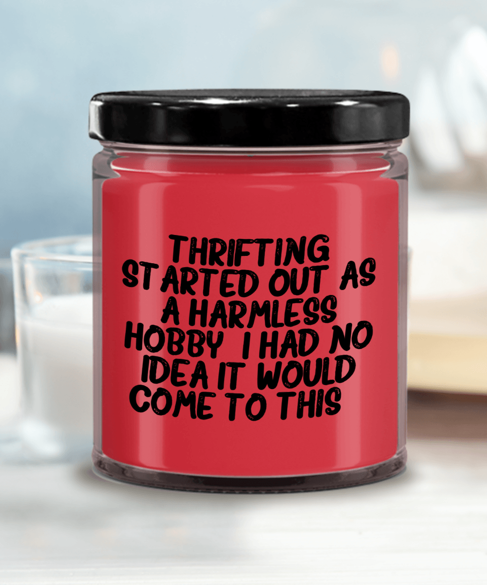 Thrifting Delight, Gifts for Friends, Thrifting Enthusiasts, Birthday, Holidays, Special Occasions, Quote Inspired Scented Soy Candle - Mallard Moon Gift Shop
