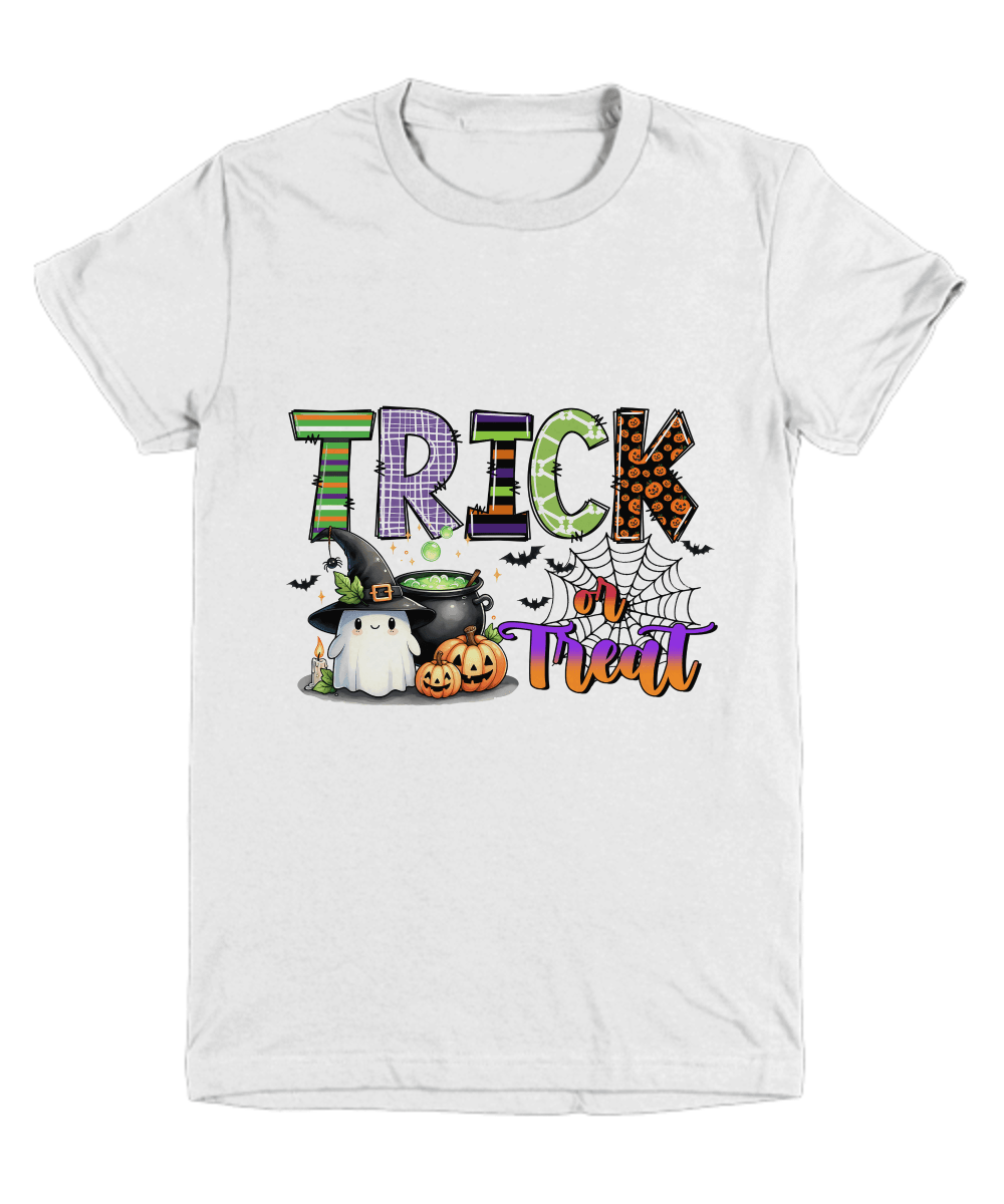 Halloween Trick or Treat Ghost Youth Tee Shirt - Mallard Moon Gift Shop
