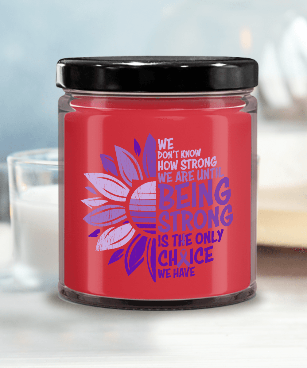 Cancer Support Hodgkins Lymphoma Being Strong Scented Soy Candle - Mallard Moon Gift Shop