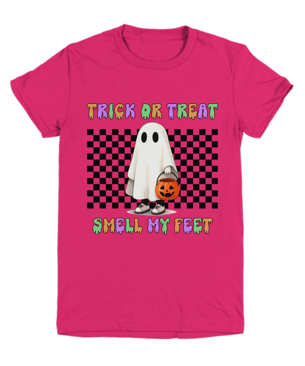 Halloween Trick or Treat Smell My Feet Youth Tee Shirt - Mallard Moon Gift Shop