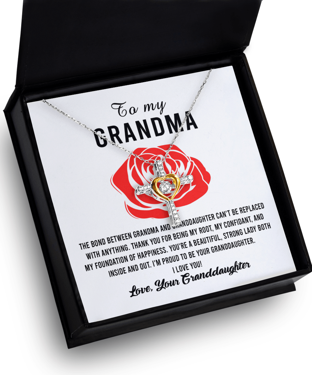 Gift For Grandma from Proud Granddaughter Cross Pendant Necklace - Mallard Moon Gift Shop
