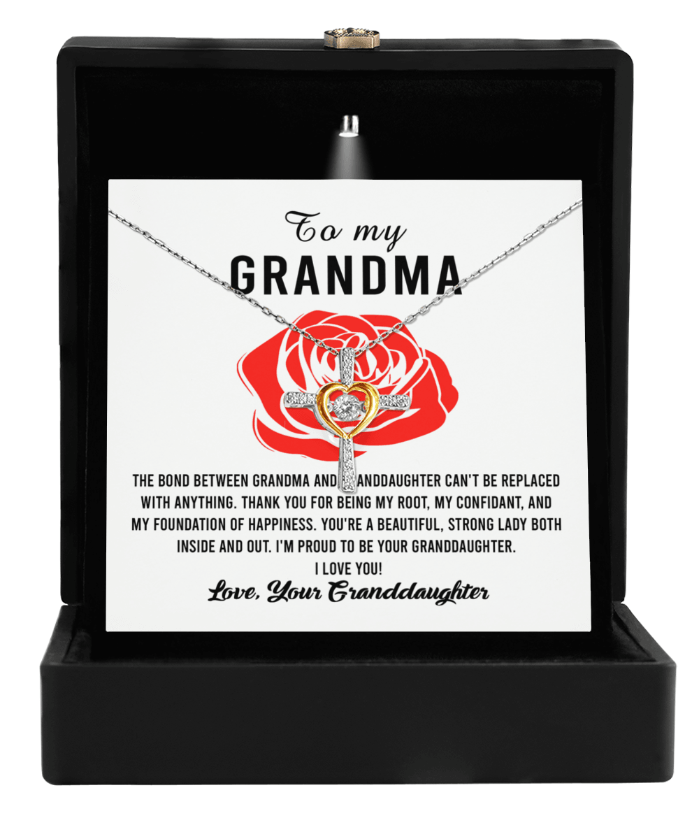 Gift For Grandma from Proud Granddaughter Cross Pendant Necklace - Mallard Moon Gift Shop