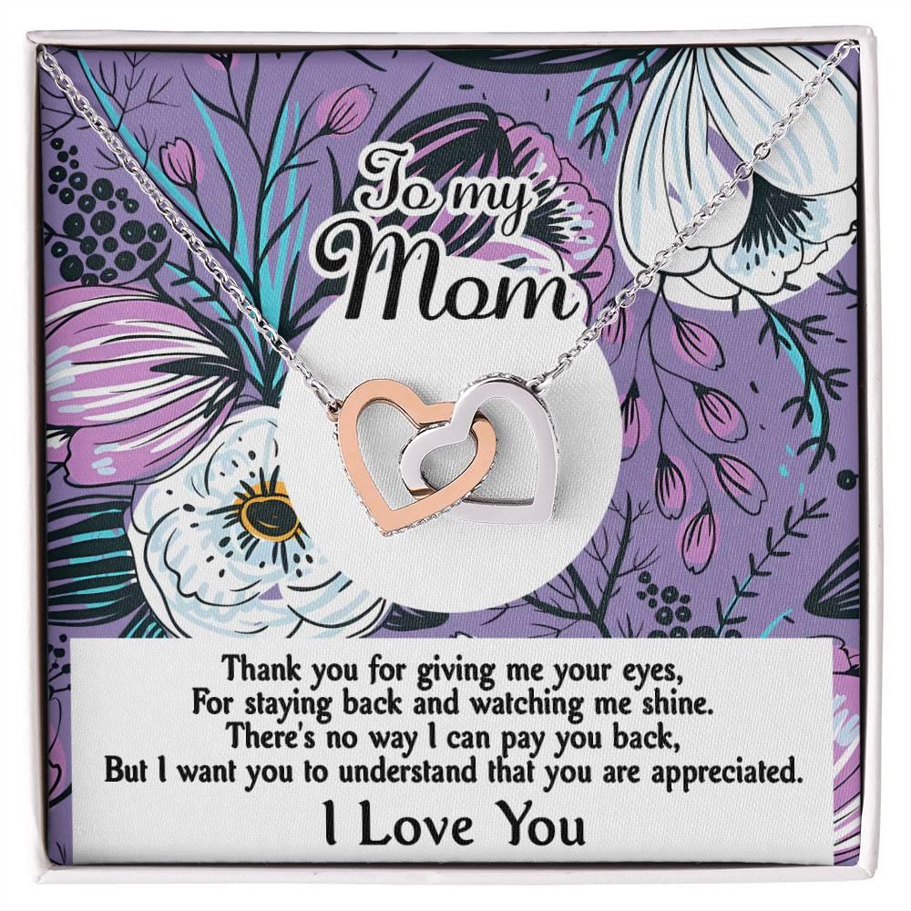 Gift for Mom-You Are Appreciated Interlocking Hearts Necklace - Mallard Moon Gift Shop
