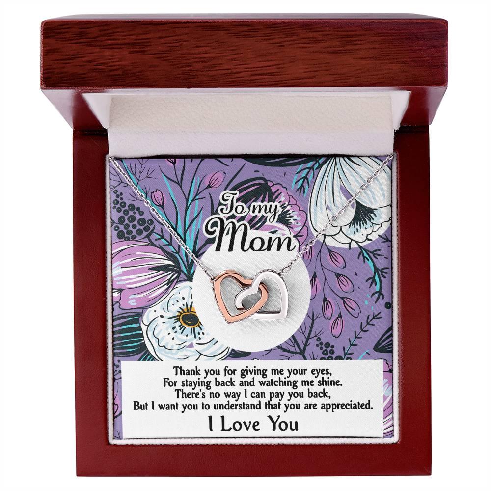 Gift for Mom-You Are Appreciated Interlocking Hearts Necklace - Mallard Moon Gift Shop