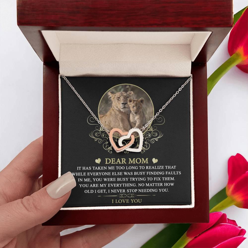 Gift for Mom You are My Everything Interlocking Hearts Necklace - Mallard Moon Gift Shop