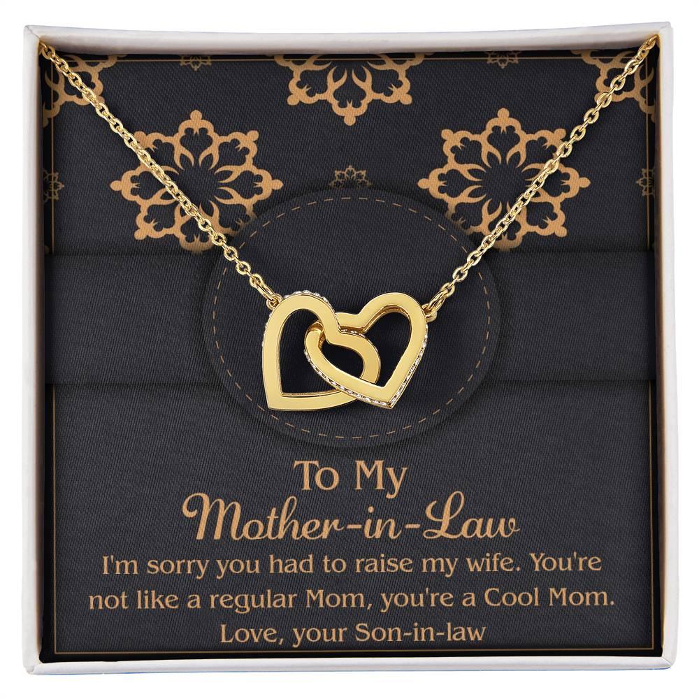 Gift for Mother-In-Law You are a Cool Mom Interlocking Hearts Necklace - Mallard Moon Gift Shop