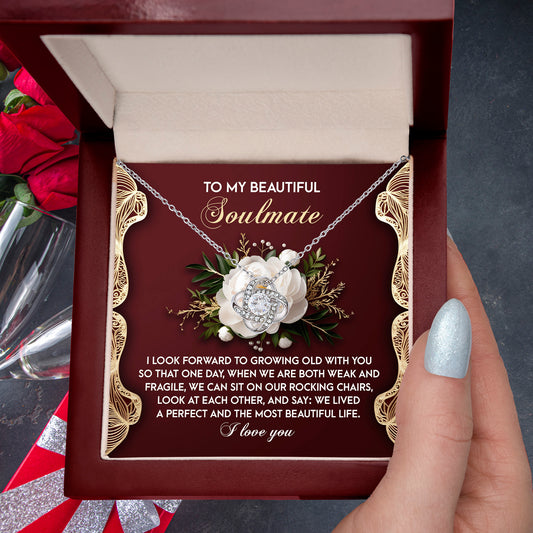 To My Beautiful Soulmate - Love Knot Necklace – A Romantic Gift Celebrating a Lifetime of Love - Mallard Moon Gift Shop