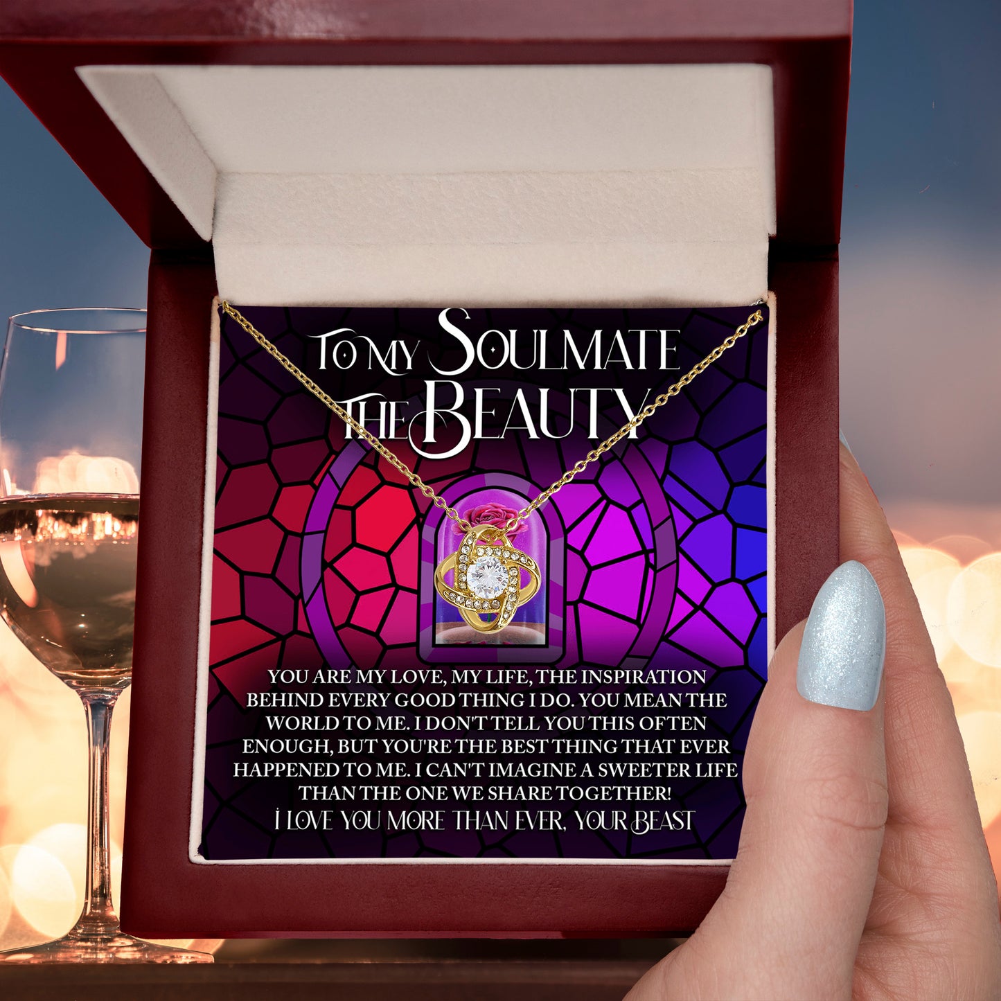 To My Soulmate: The Beauty - Love Knot Necklace – A Romantic Gift Inspired by Timeless Love and Devotion - Mallard Moon Gift Shop