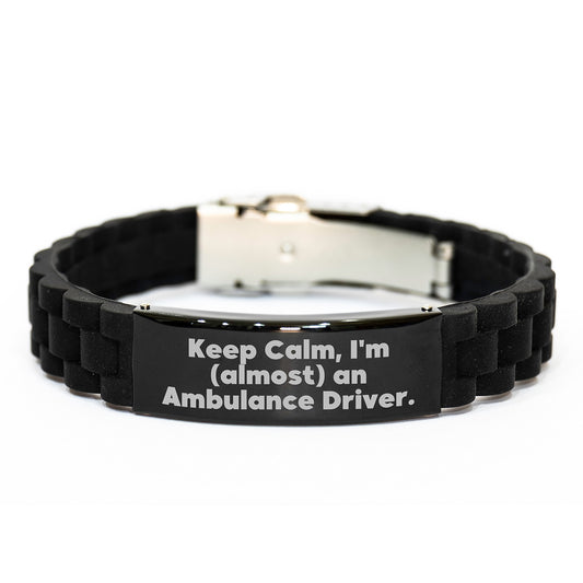 Ambulance Driver Funny Quote Glide lock Clasp Bracelet Gifts for Men from Family at Christmas - Image 1