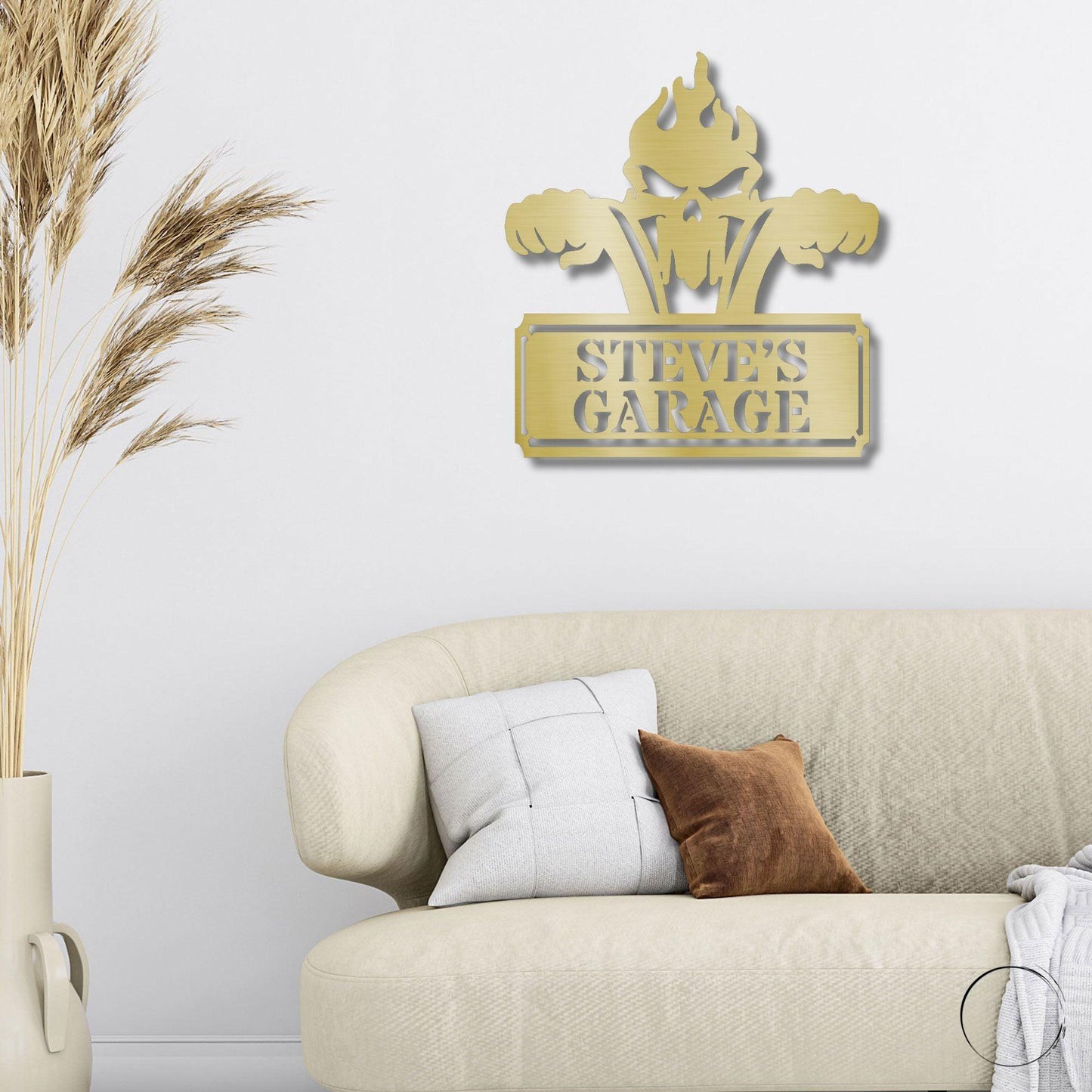 Rough Rider Monogram Personalized Biker Motorcycle Steel Wall Sign Art - Mallard Moon Gift Shop
