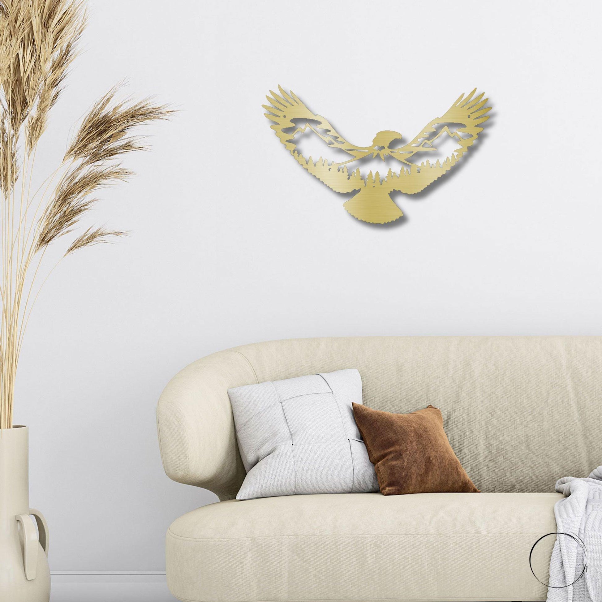 Eagle Scene Metal Art - Mallard Moon Gift Shop