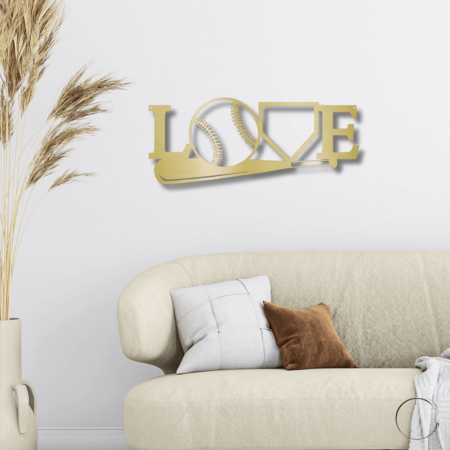 Baseball Love the Game Metal Art Wall Sign - Mallard Moon Gift Shop