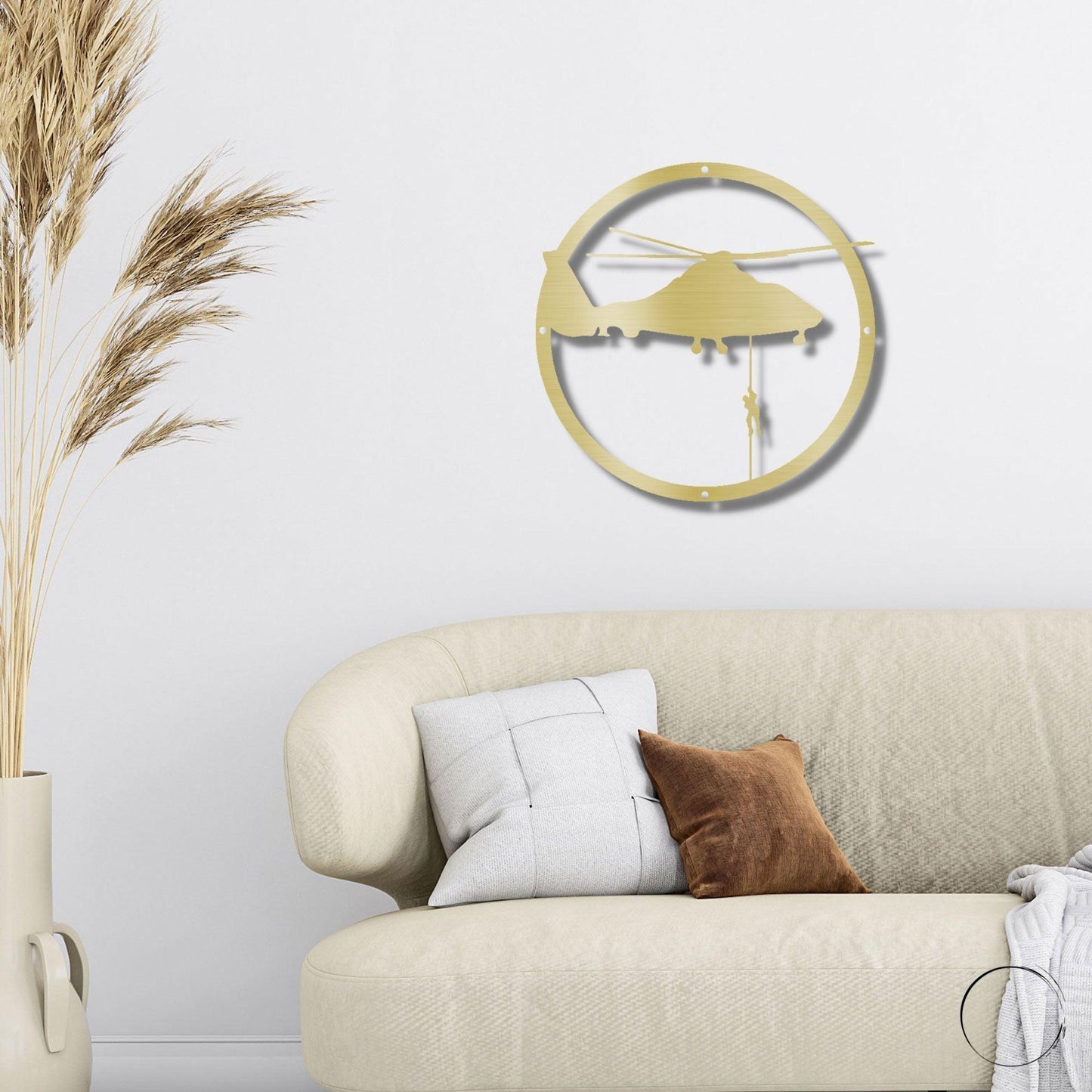 Helicopter Drop Metal Art Wall Sign - Mallard Moon Gift Shop
