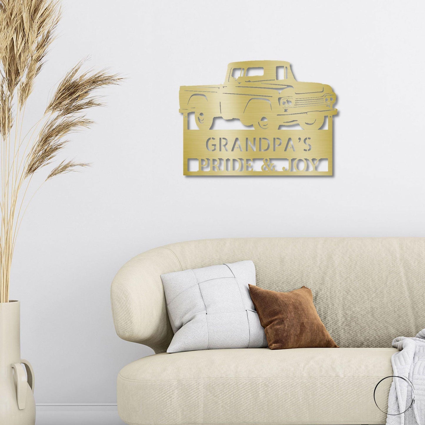 Classic Pickup Truck Custom Name Metal Wall Art - Mallard Moon Gift Shop