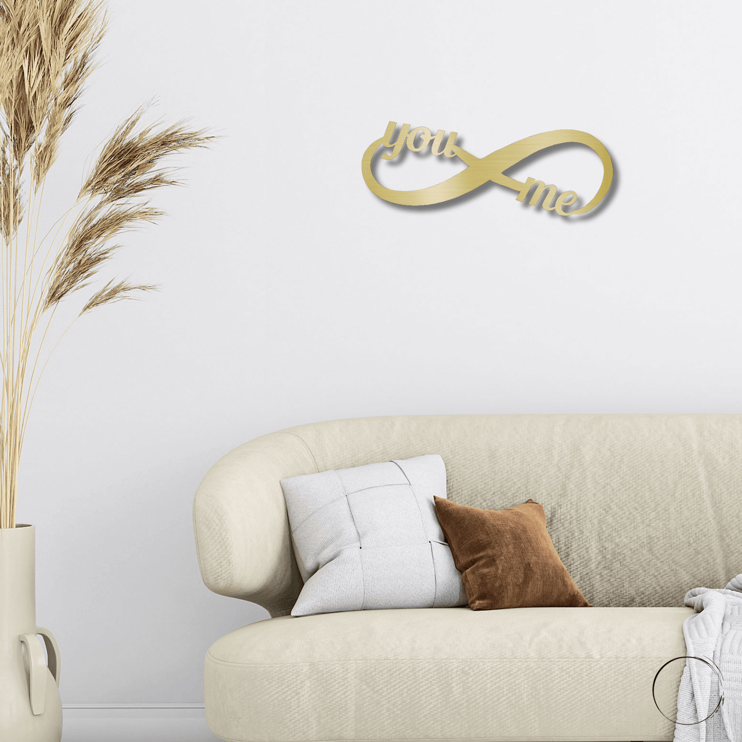 Romantic Home Decor "You & Me" Laser-Cut Infinity Metal Wall Art - Mallard Moon Gift Shop