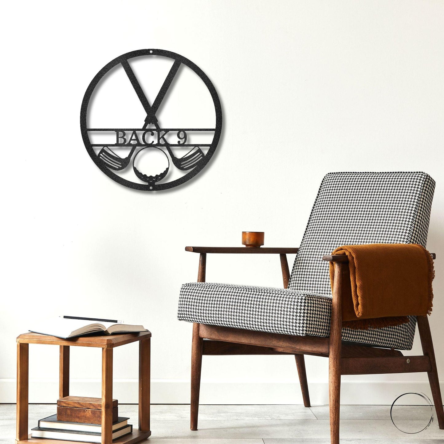 Golf Clubs Monogram Personalized Metal Art Wall Sign - Mallard Moon Gift Shop