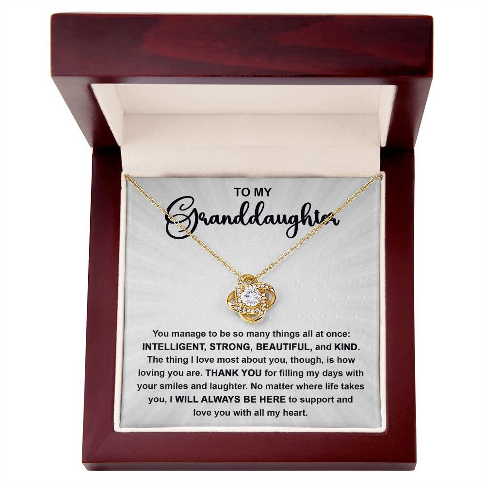 Granddaughter Gift I Will Always Be Here and I Love You With All My Heart Pendant Necklace - Mallard Moon Gift Shop