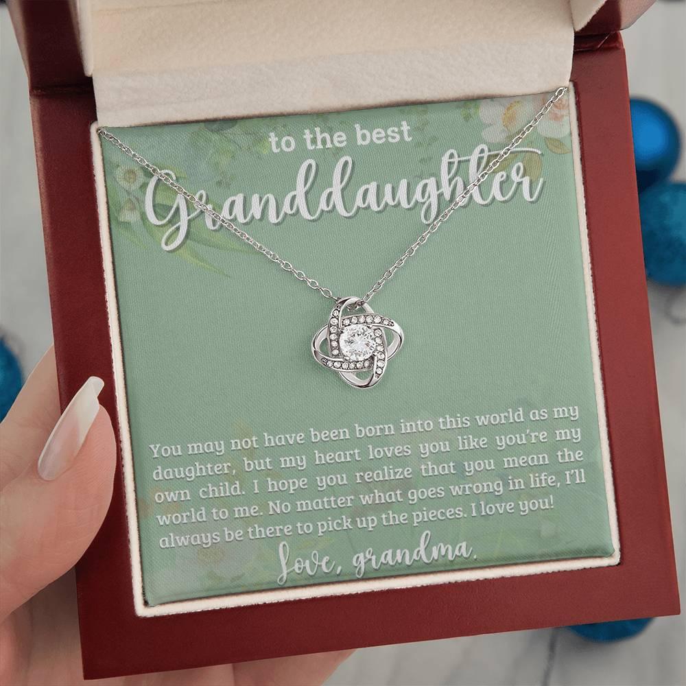Granddaughter I Will Always Be There - Love Knot Necklace - Mallard Moon Gift Shop