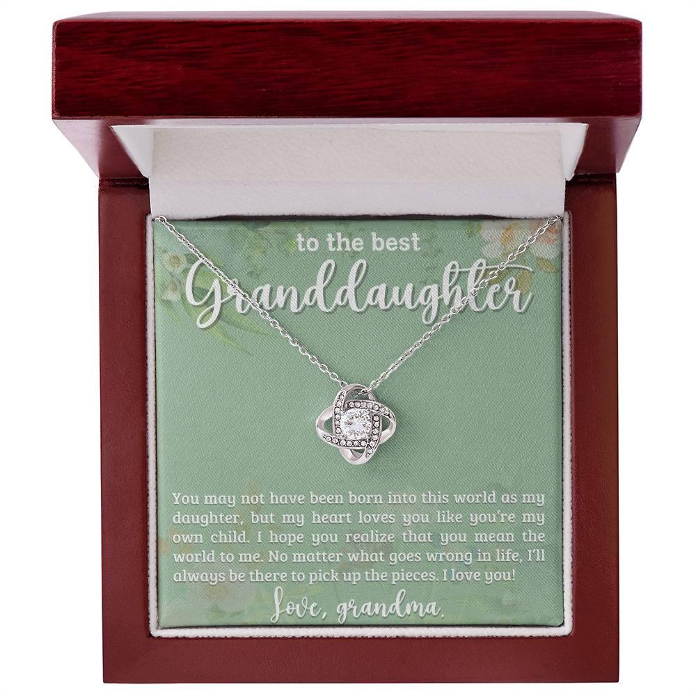 Granddaughter I Will Always Be There - Love Knot Necklace - Mallard Moon Gift Shop