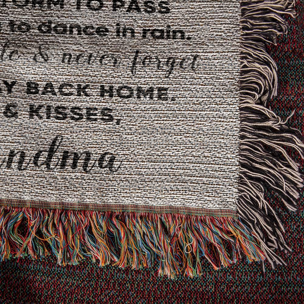 Granddaughter Keepsake Gift - Know that I Will Always Love You - Personalized Heirloom Woven Cotton Blanket - Mallard Moon Gift Shop