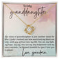 Granddaughter You are my Light, my hope, My Joy - Love Knot Necklace - Mallard Moon Gift Shop