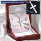 Happy Easter May the Blessings of the Lord Guide You Personalized Engraved Cross Necklace - Mallard Moon Gift Shop
