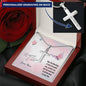 Happy Easter May the Blessings of the Lord Guide You Personalized Engraved Cross Necklace - Mallard Moon Gift Shop