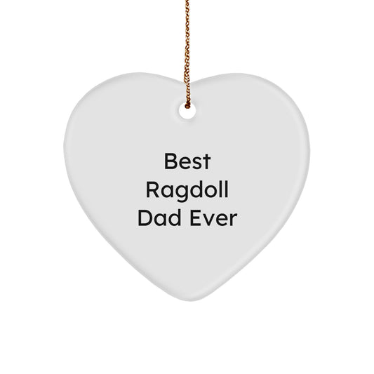 Ragdoll Cat Mom Gifts, Best Ragdoll Dad Ever Heart Ornament, Christmas Unique Gifts from Men to Women - Image 1