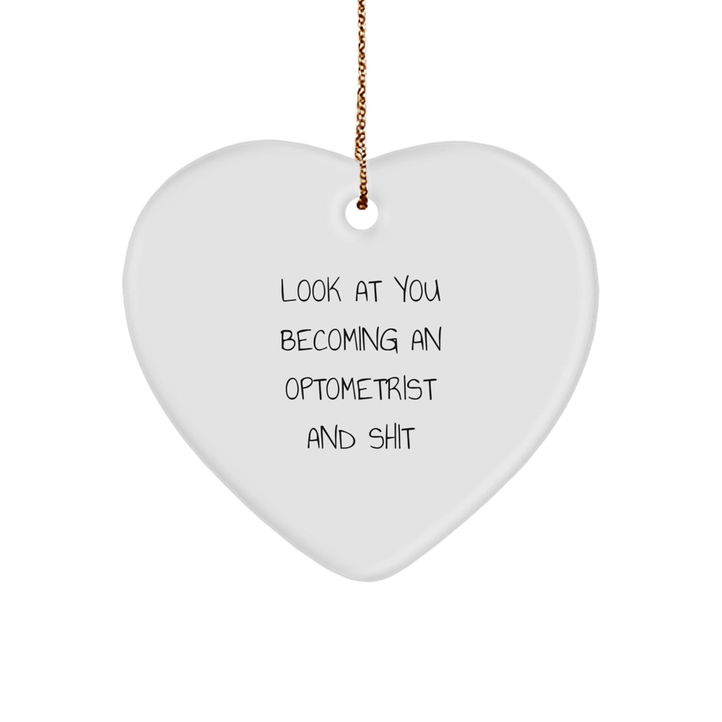 Funny Optometrist Gifts from Friends, Heart Ornament for Optometrist Men, Unique Christmas Unique Gifts - Image 1