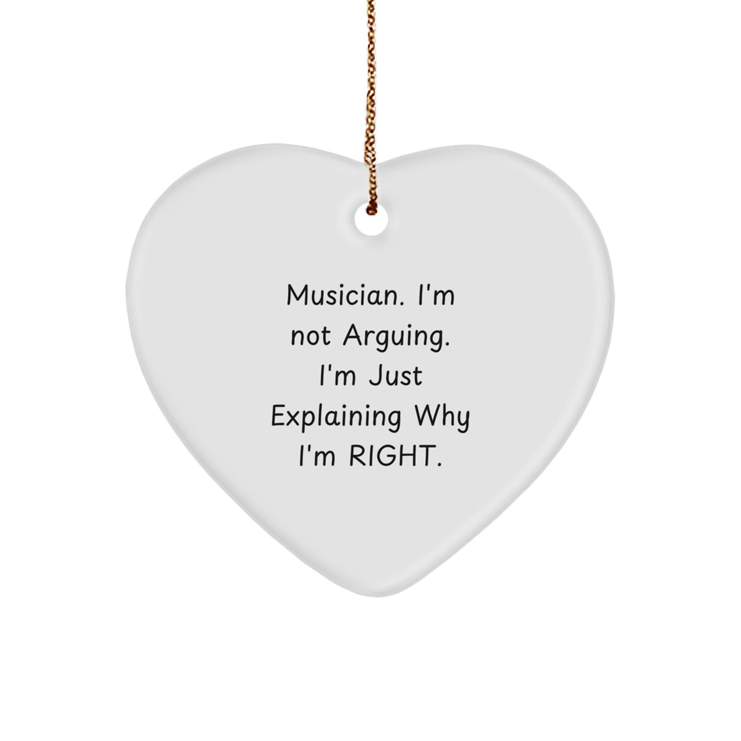 Funny Musician Heart Ornament Gifts from Friends for Christmas Unique Gifts - Image 1