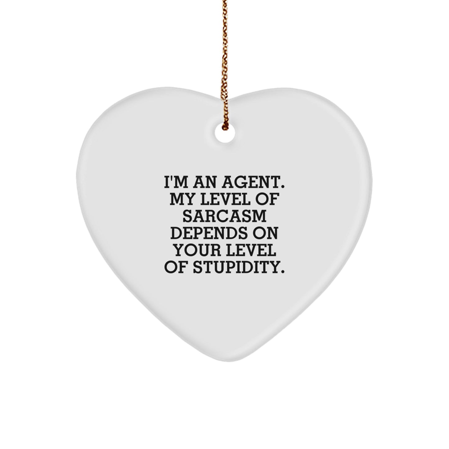 Funny Agent Heart Ornament Gifts from Friends for Agent Christmas - Image 1