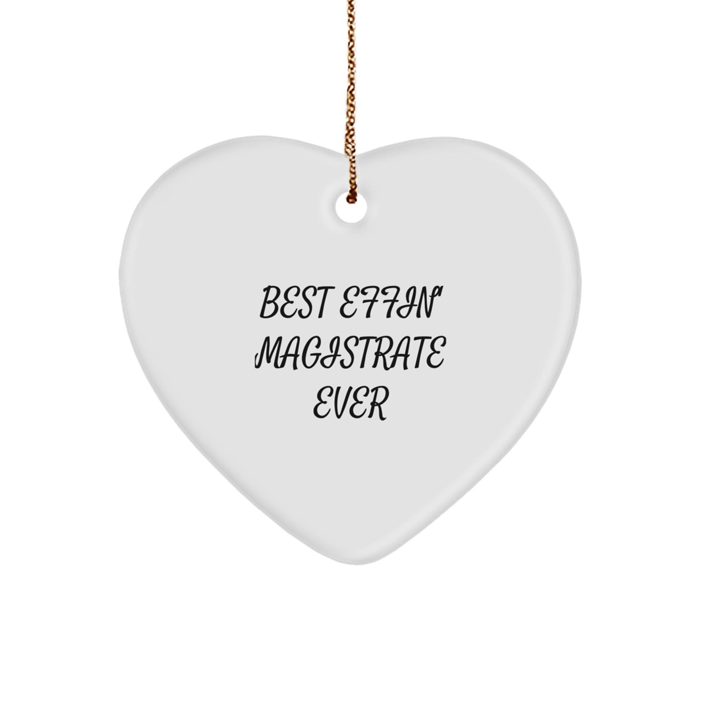 Funny Magistrate Heart Ornament Gifts from Men to Friends for Christmas Unique Presents - Image 1