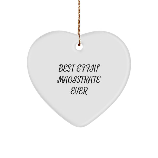 Funny Magistrate Heart Ornament Gifts from Men to Friends for Christmas Unique Presents - Image 1